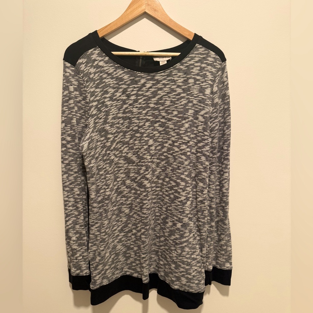 Loft Black and White Sweater